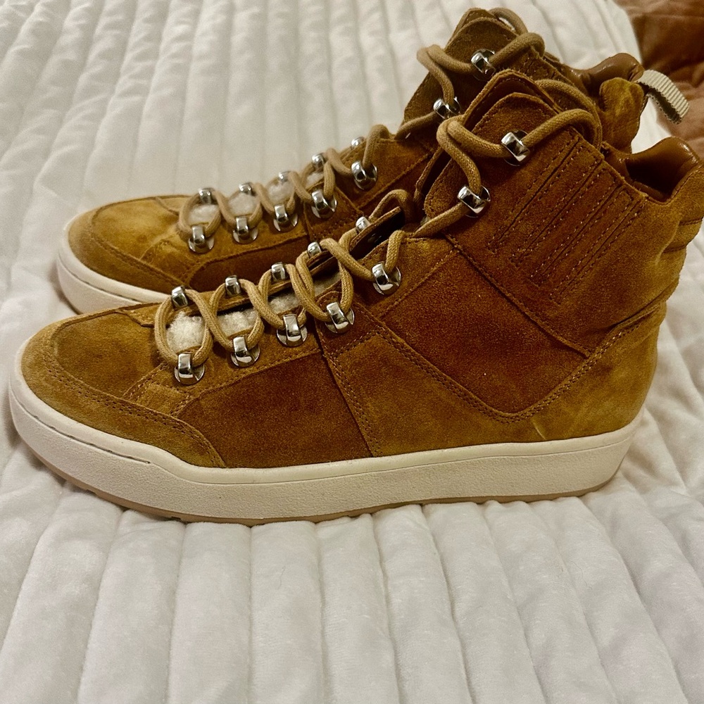 Marc Fisher High-Top Suede Sneakers with Sherpa size 7 - Picture 4 of 6